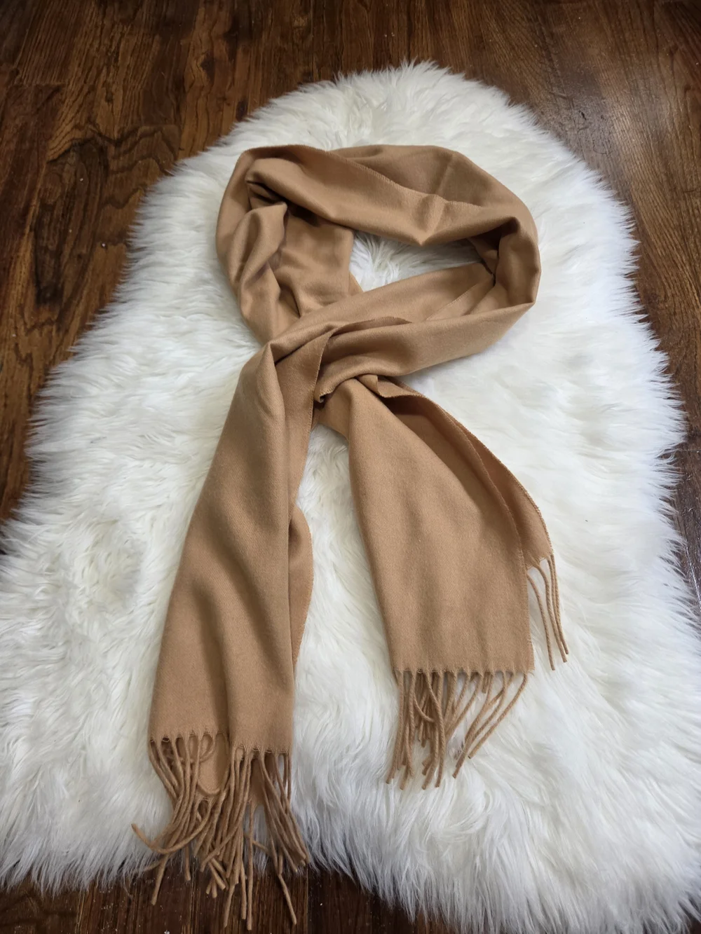 V.fraas Camel Fringe Scarf - Women Accessories